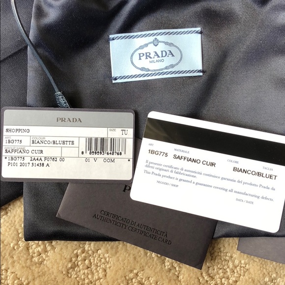 🚫SOLD🚫Prada medium double tote in white and blue - Picture 5 of 8